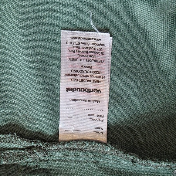 Vertbaudet Kids Green Denim Button Front Shirt Dress Size 14 Years - Picture 7 of 8